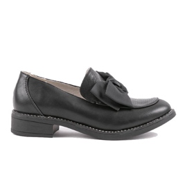 Zapatos negros sin cordones con lazo RS-WED2 Zapatos negros sin cordones con lazo RS-WED2