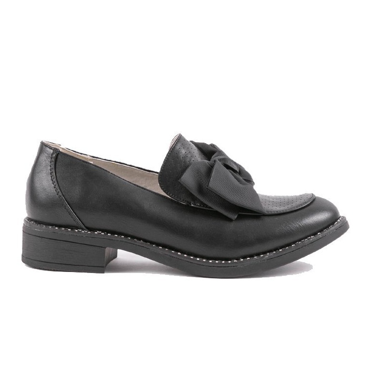 Zapatos negros sin cordones con lazo RS-WED2 Zapatos negros sin cordones con lazo RS-WED2