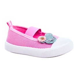 Le Scarpe Zapatillas de niños con velcro rosa Estienne