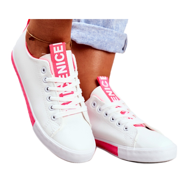 SEA Zapatillas clásicas para mujer Fuchsia Ville blanco rosado