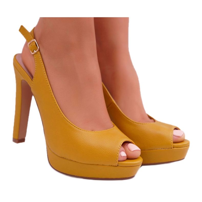Moow Sandalias De Mujer En Tacón Alto Amarillo Lorajn Moow Sandalias De Mujer En Tacón Alto Amarillo Lorajn