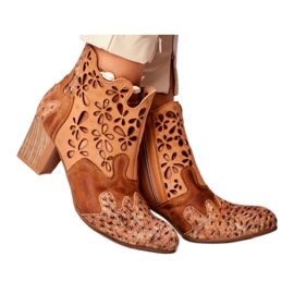 Botas De Mujer Con Tacón Alto Maciejka Primavera Rojo 04369-29 beige multicolor