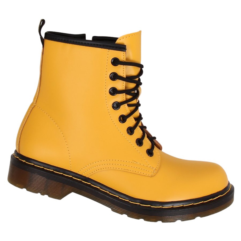 Botas botas miel con cordones NC1019 Amarillo Botas botas miel con cordones NC1019 Amarillo