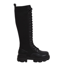 Botas negras con parte superior flexible NS157P Black negro
