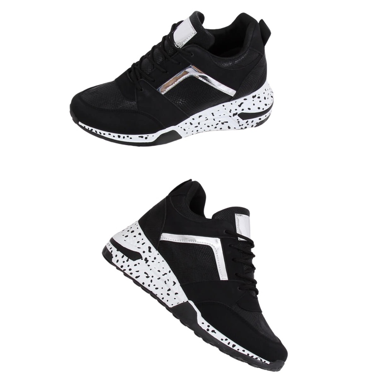 Zapatilla deportiva negra negra C131 Negro