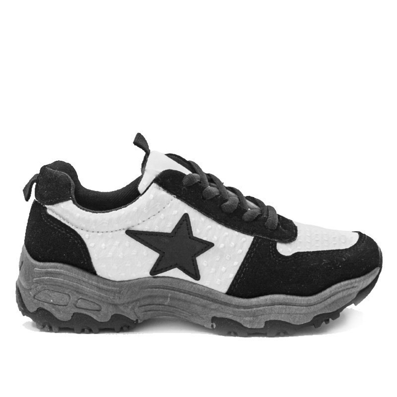 Zapatillas deportivas negras de moda con la estrella G-114 blanco Zapatillas deportivas negras de moda con la estrella G-114 blanco