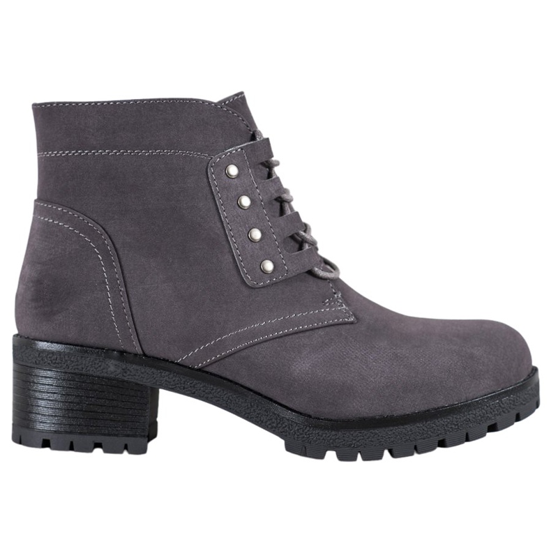J. Star Botines con cordones en un poste gris