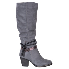 J. Star Botas con Rayas Decorativas gris J. Star Botas con Rayas Decorativas gris