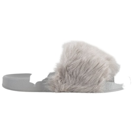 SHELOVET Zapatillas de Goma con Piel gris