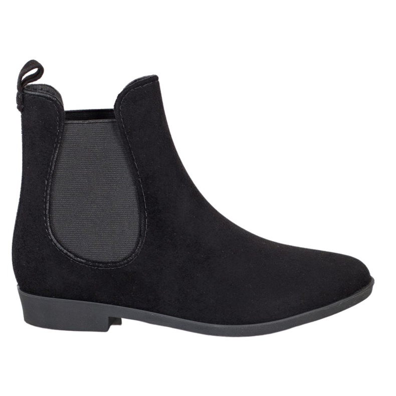 Bona Botines Chelsea de ante negro