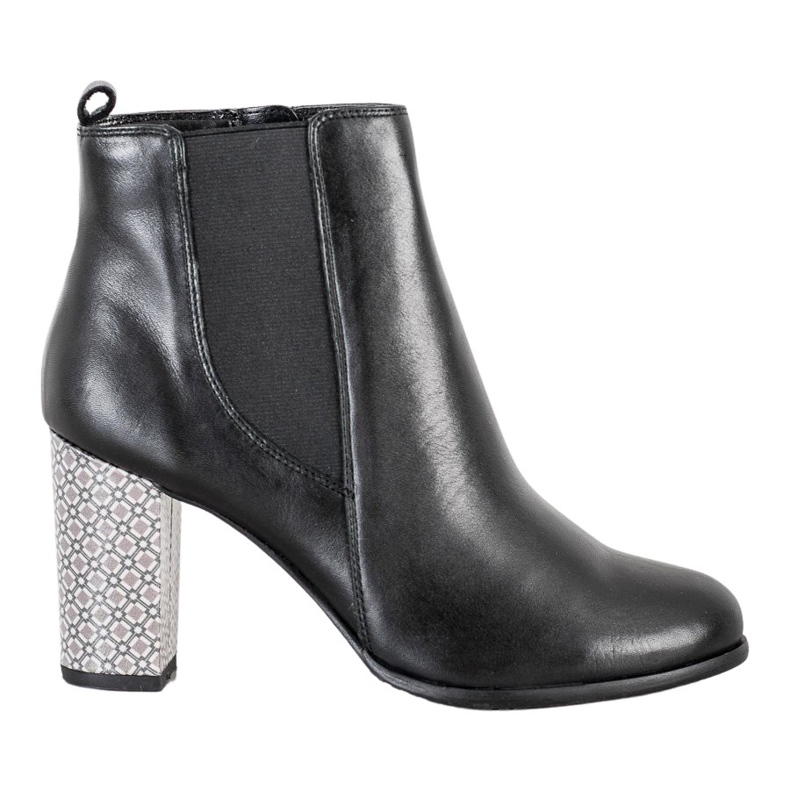 Evento Botines de cuero clásicos negro Evento Botines de cuero clásicos negro