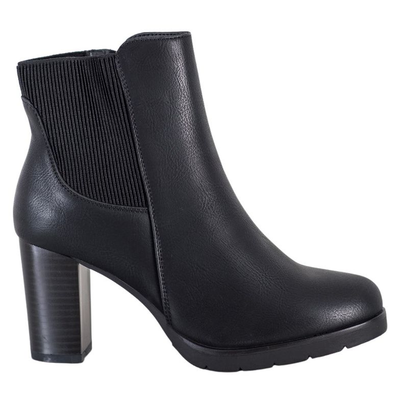 J. Star Botas de tacón alto con estilo negro