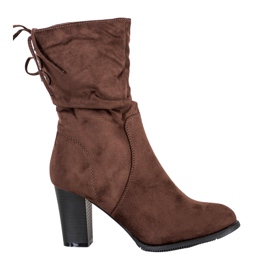 J. Star Botas altas de color marrón oscuro