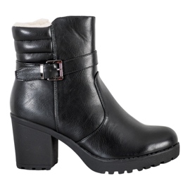 J. Star Cómodas botas de cuero ecológico negro J. Star Cómodas botas de cuero ecológico negro