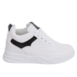 Deportivas blancas con cuñas 85-429 BLANCO / NEGRO