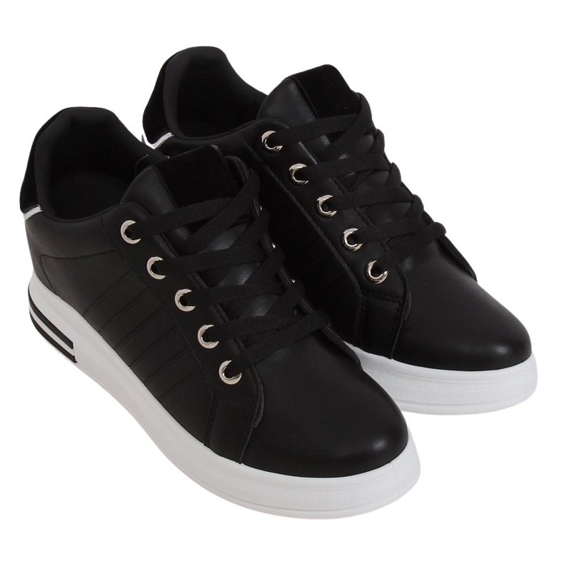 Black R78 Zapatillas negras con cuña oculta negro