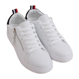 Zapatillas de mujer blancas KK-206 BLANCO / NEGRO