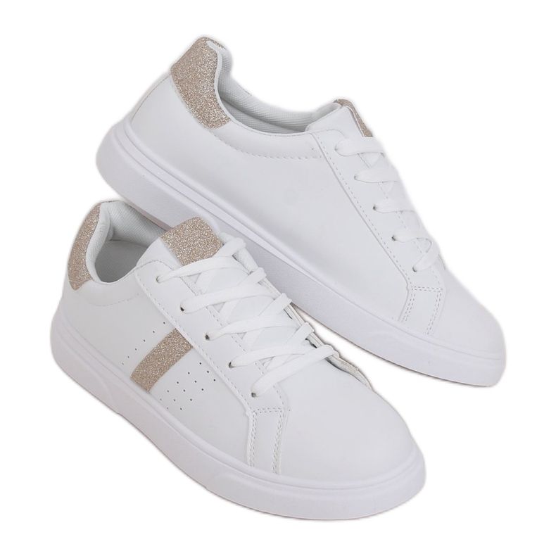 Zapatillas de mujer blancas C941 Gold blanco dorado