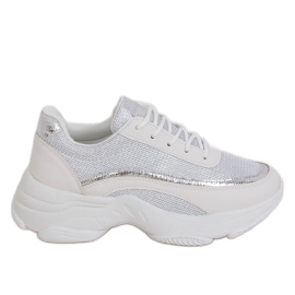 Zapatillas deportivas de mujer blancas y plateadas 3178 Plata Zapatillas deportivas de mujer blancas y plateadas 3178 Plata