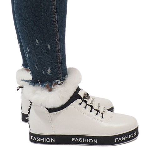 Botas de ante de piel con aislamiento blanco NB252P-1 Botas de ante de piel con aislamiento blanco NB252P-1