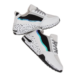 Zapatillas deportivas blancas para mujer C-3151 Negra blanco