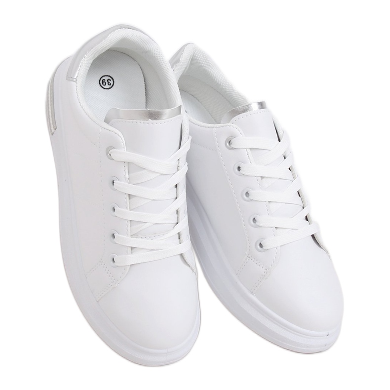 Zapatillas de mujer blancas LG20 BLANCO / PLATA Zapatillas de mujer blancas LG20 BLANCO / PLATA