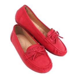 Mocasines de mujer rojos 9F182 Rojo
