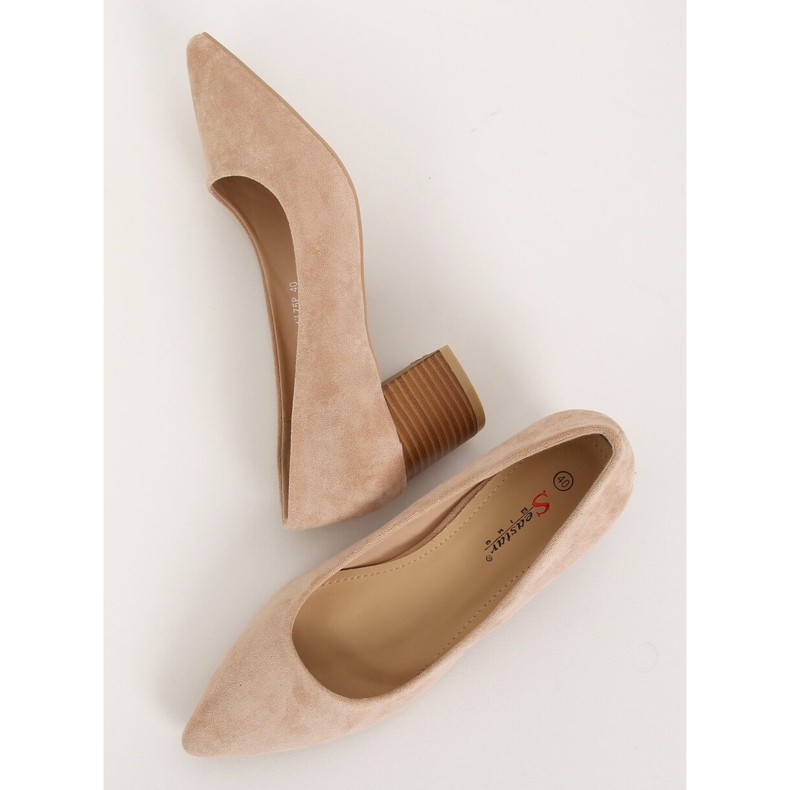 Zapatos de salón con tacón de madera beige CL75P Beige Ii Género marrón Zapatos de salón con tacón de madera beige CL75P Beige Ii Género marrón