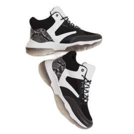 Black 2000-C06 Zapatillas altas negras negro