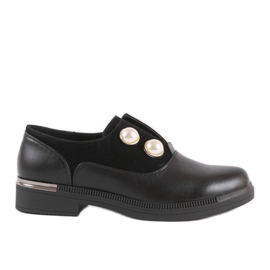 Zapatos negros de mujer con perlas C17-5987