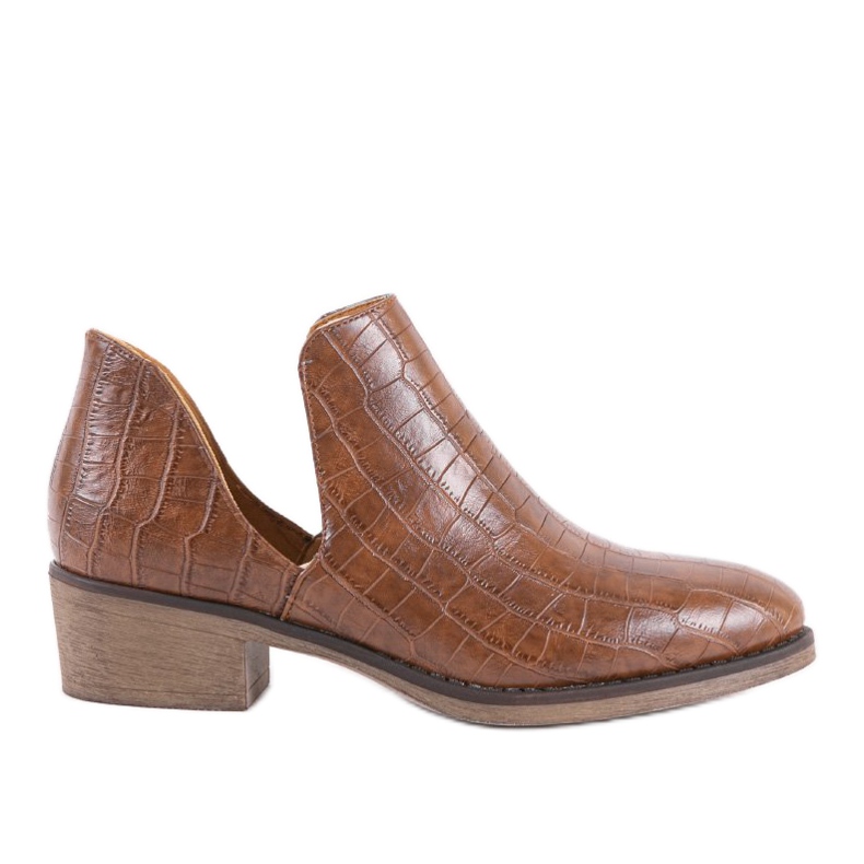 Botines slip-on marrones con tacón NS132P marrón