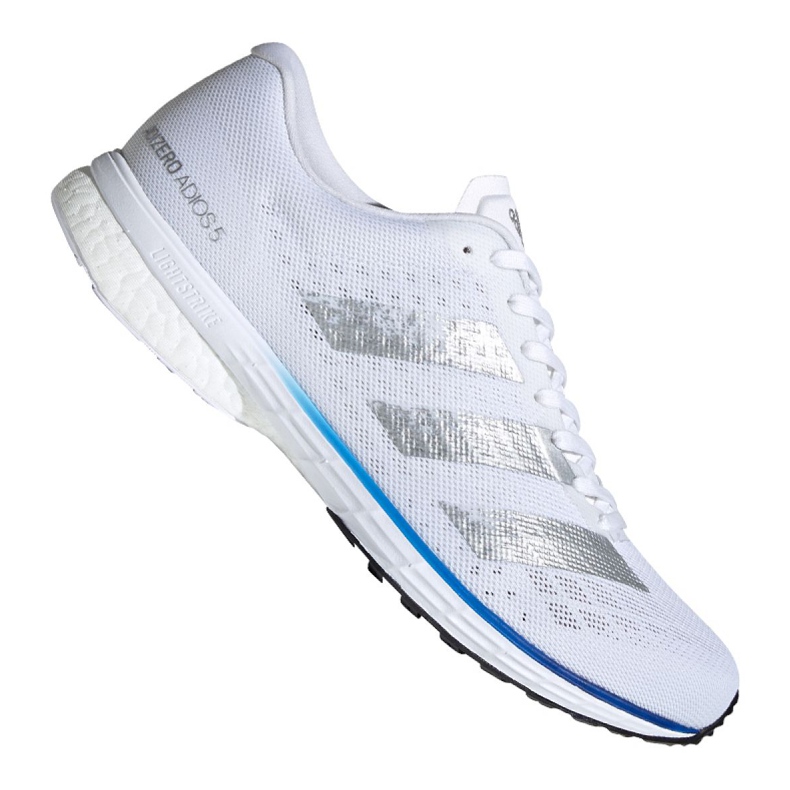 Zapatillas de running adidas adizero Adios 5 M FV7334 blanco azul plata