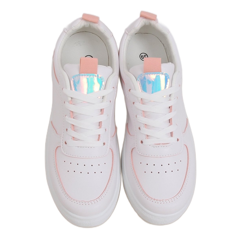 Zapatillas deportivas de mujer blancas KK-203 WHITE / PINK blanco rosado