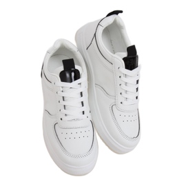 Zapatillas deportivas de mujer blancas KK-203 WHITE / BLACK blanco negro