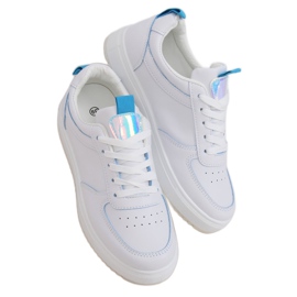 Zapatillas deportivas de mujer blancas KK-203 WHITE / BLUE blanco azul