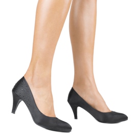 Bombas negras en pin con circonitas MJ1440 negro Bombas negras en pin con circonitas MJ1440 negro
