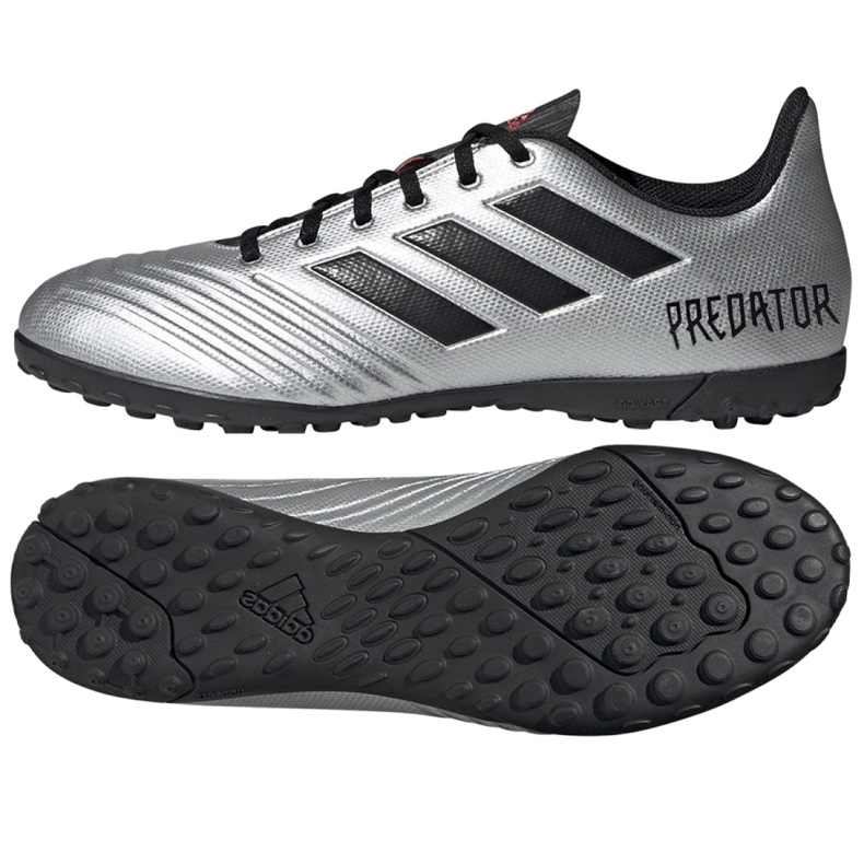 Botas de fútbol adidas Predator 19.4 Tf M F35634 plata