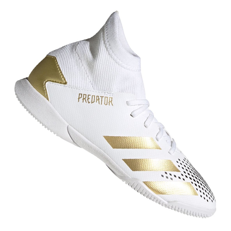 Botas de fútbol adidas Predator 20.3 In Jr FW9218 gris / plata, blanco, dorado blanco