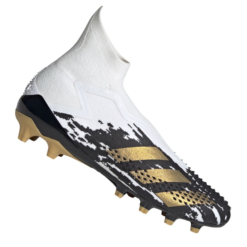 Botas de fútbol adidas Predator 20+ Ag M FW9761 gris / plata, blanco, negro, dorado blanco
