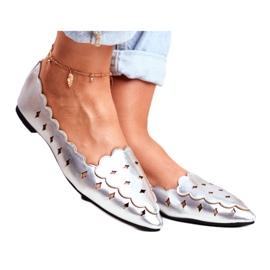 Bailarinas para mujer Lu Boo Silver Metallic Dianna plata Bailarinas para mujer Lu Boo Silver Metallic Dianna plata