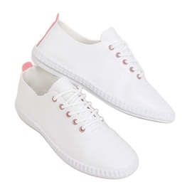 Zapatillas de mujer blancas y rosas 6165 Pink blanco