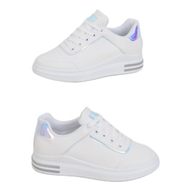 Zapatillas de mujer blancas 1239-Y Silver blanco gris