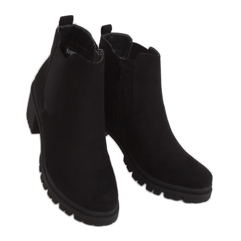 Botas negras con tacones anchos XJ-25 Black negro Botas negras con tacones anchos XJ-25 Black negro