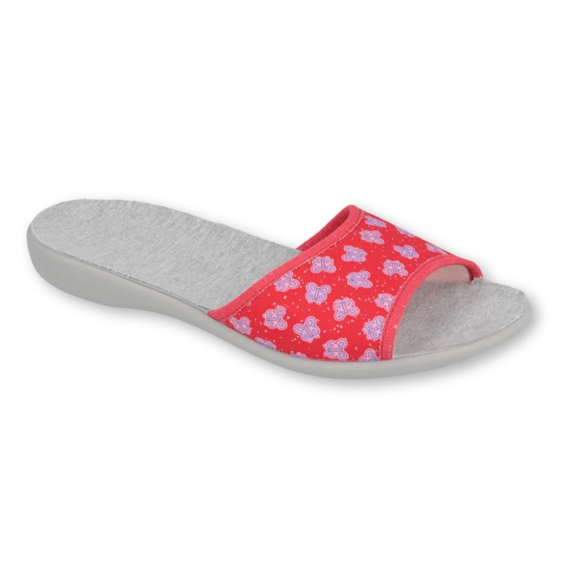 Zapatos de mujer befado pu 300D043 rojo violeta gris