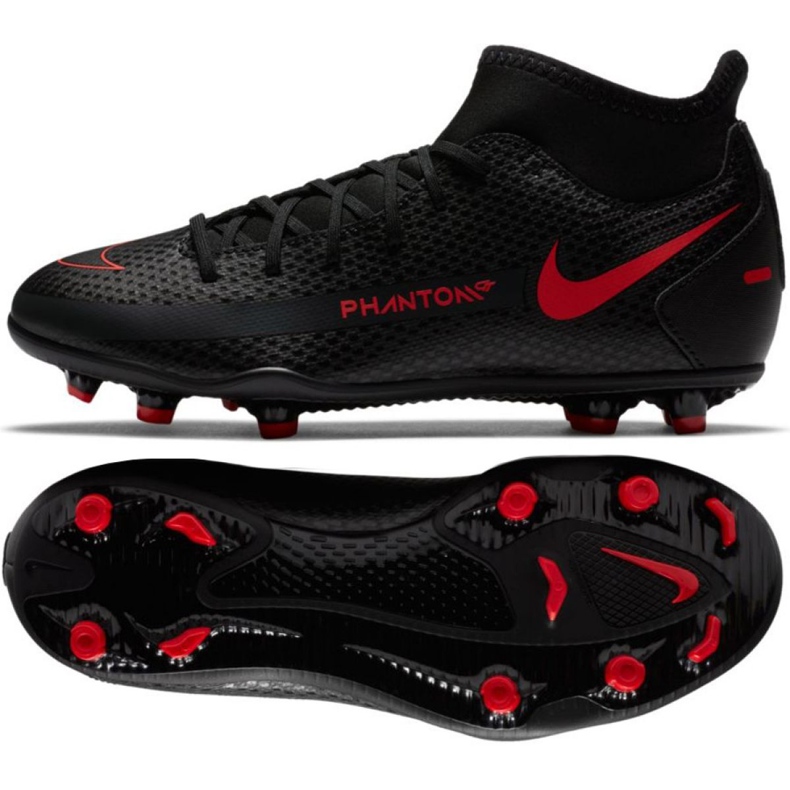 Zapatillas de fútbol Nike Phantom Gt Club Df FG / MG Jr CW6727-060 multicolor negro Zapatillas de fútbol Nike Phantom Gt Club Df FG / MG Jr CW6727-060 multicolor negro