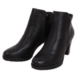 Black F-32 Black botas de tacón alto negro