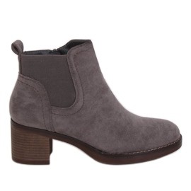 Botas grises con tacones anchos UK18P Grey