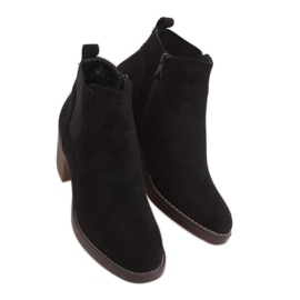 Botas negras con tacones anchos UK18P Black negro