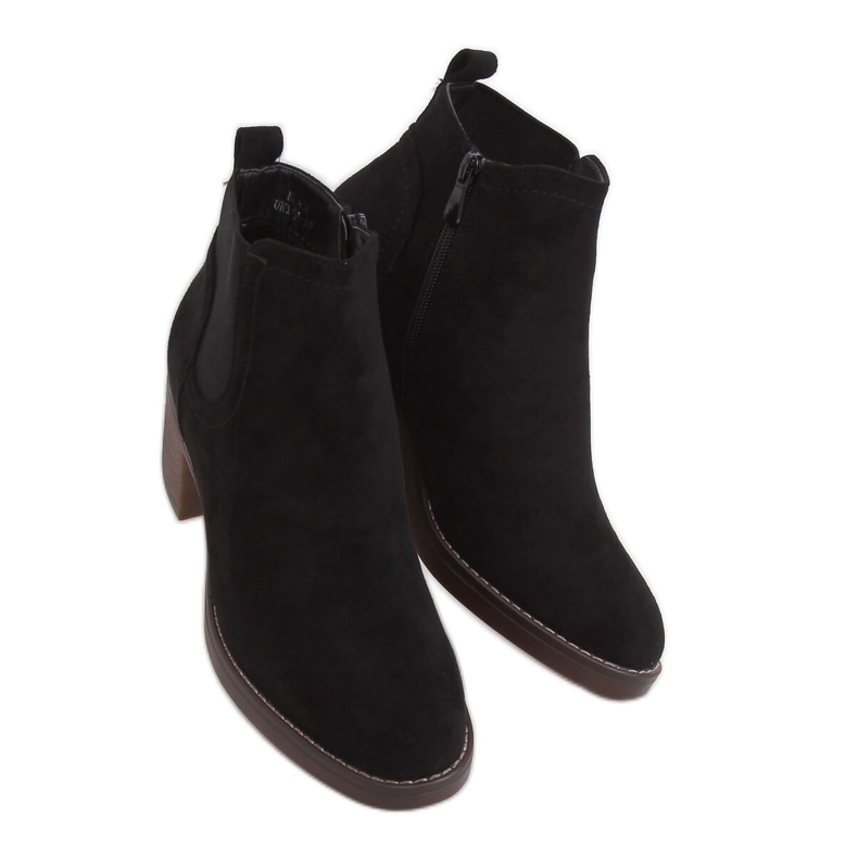 Botas negras con tacones anchos UK18P Black negro Botas negras con tacones anchos UK18P Black negro