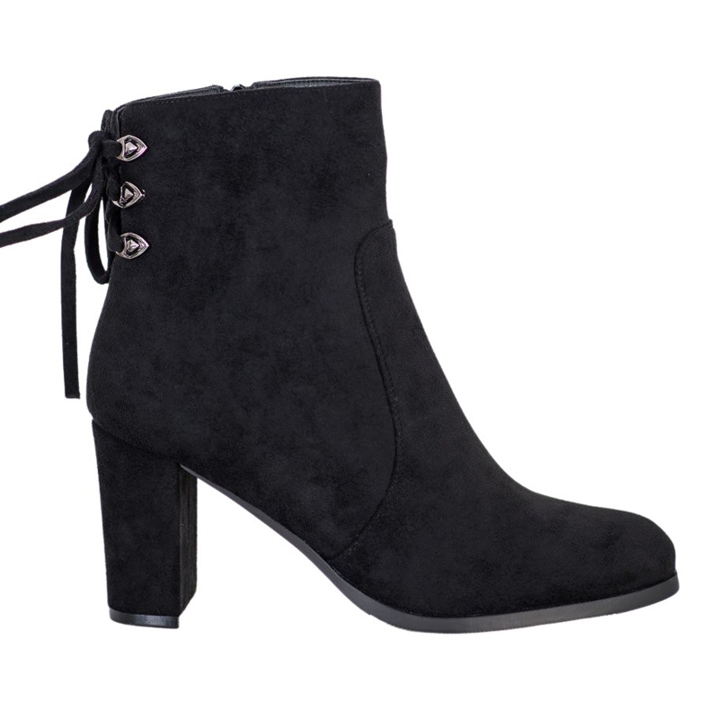 Botas atadas en el poste VINCEZA negro Botas atadas en el poste VINCEZA negro